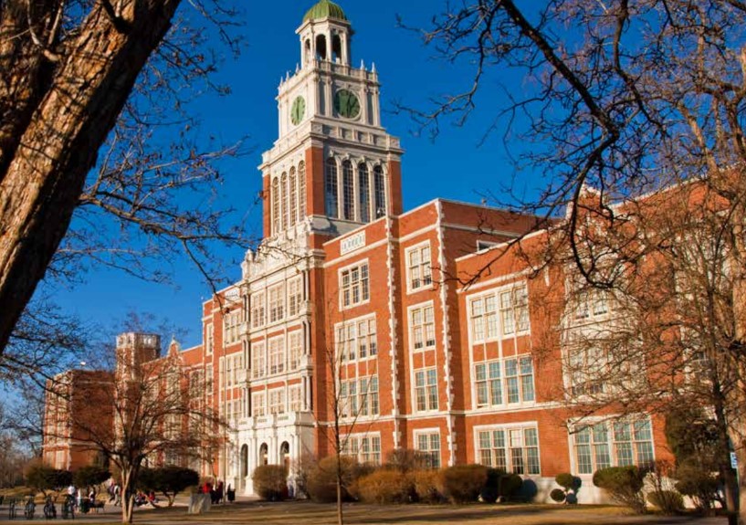 American University Blue light Phone installation