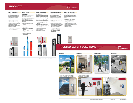 Talkaphone Product Solutions One Pager 2023 DIGITAL BOTH SIDES image-1