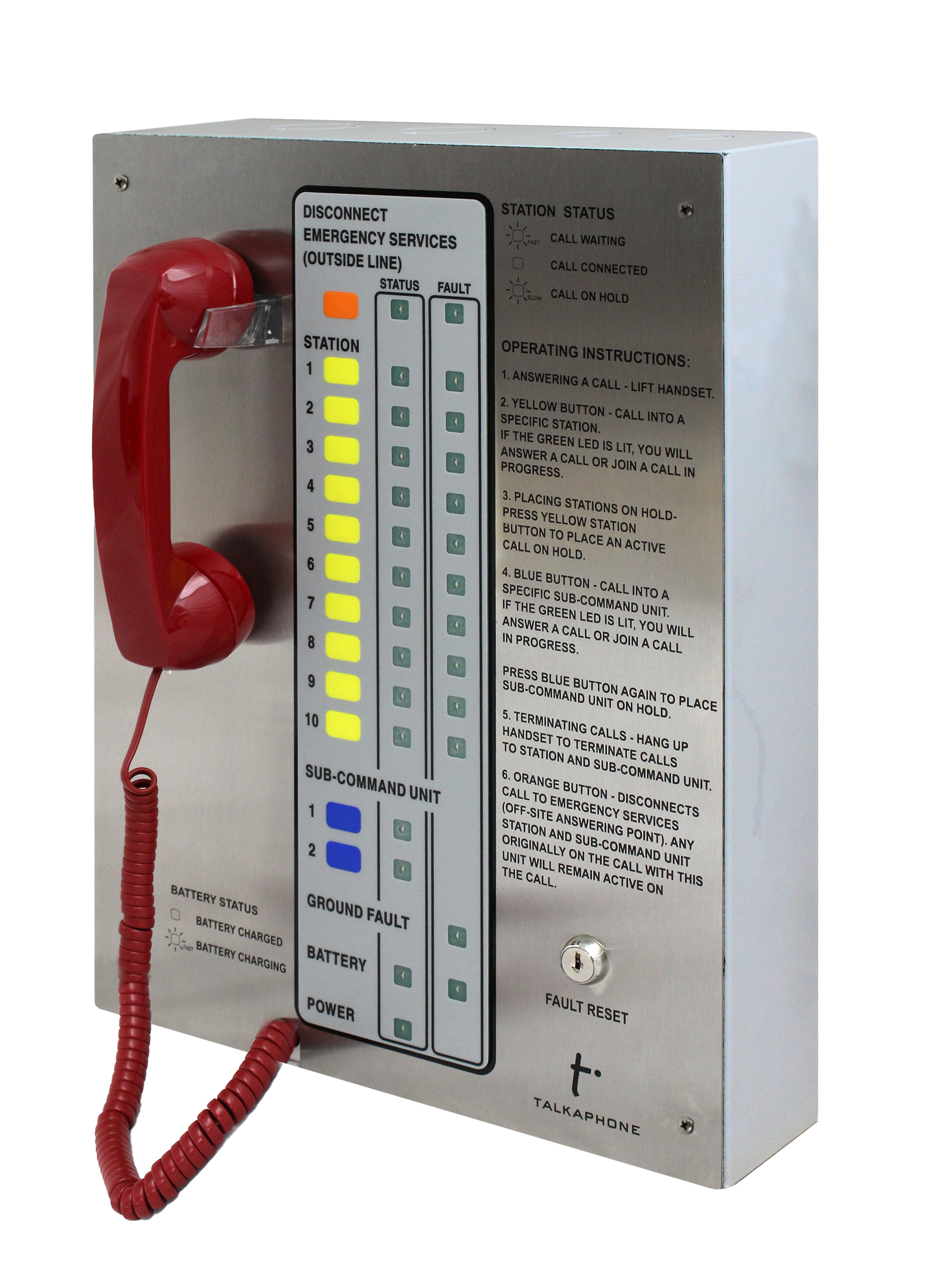 Area of Refuge Fixed 10-Station Analog Command Unit