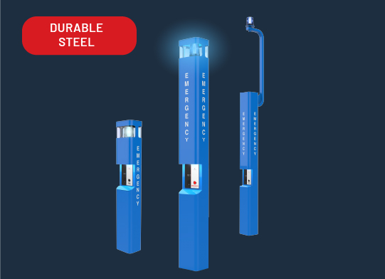 Parking lot safety steel blue light towers