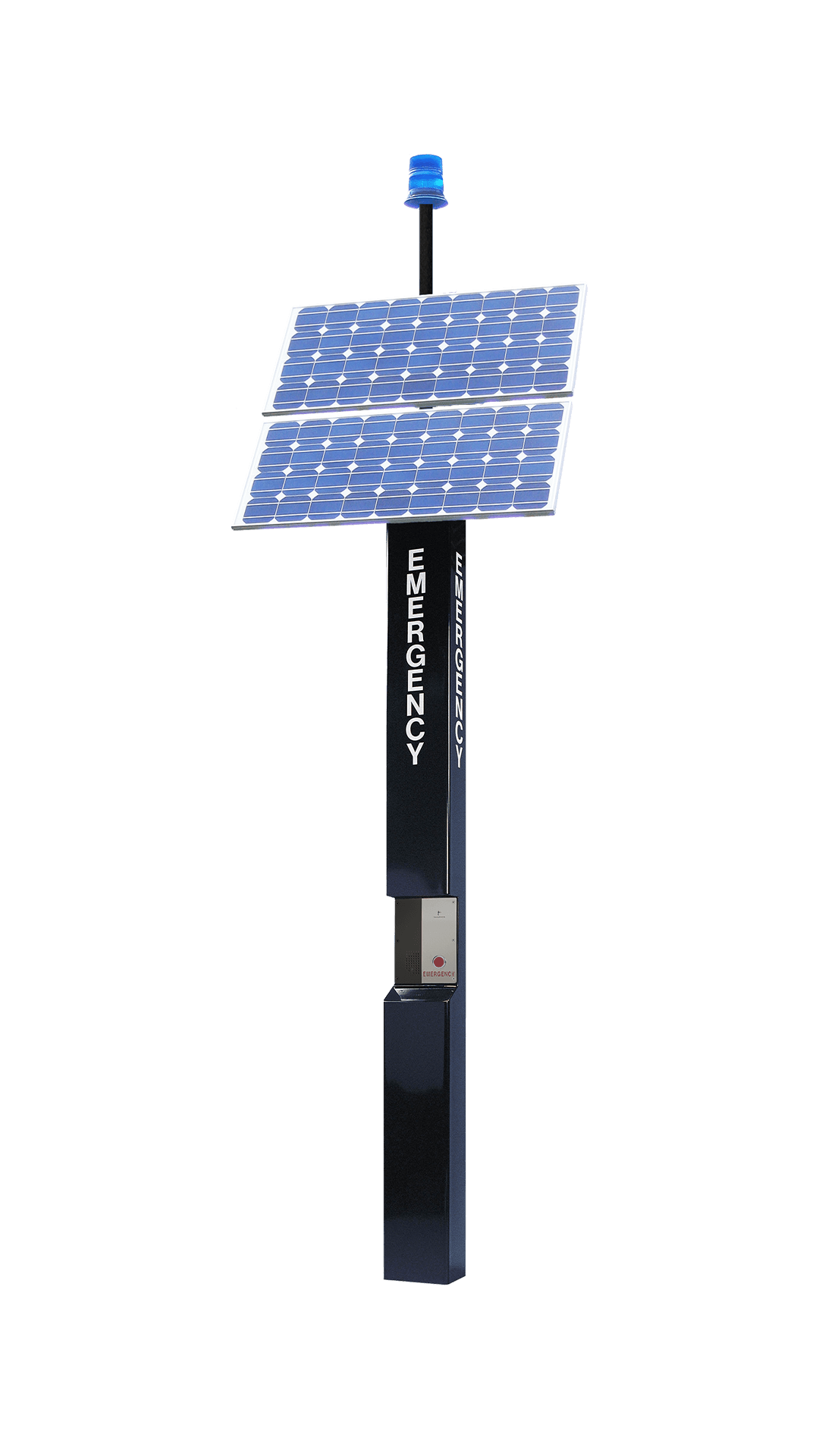 Blue Light Phone Tower, Wireless/Solar Ready (for Dual Solar Panels)