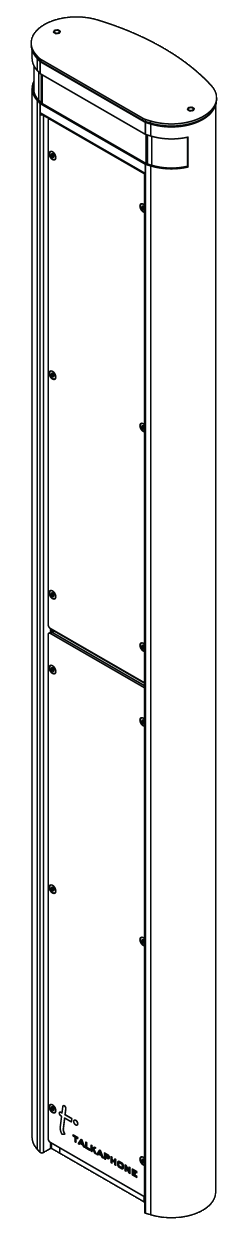 VIA Series Access Control Pedestal (55-inch) with Blank Panels