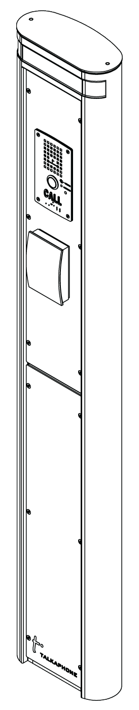 VIA Series Access Control Pedestal (55-inch) with IP Call Station and Card Reader