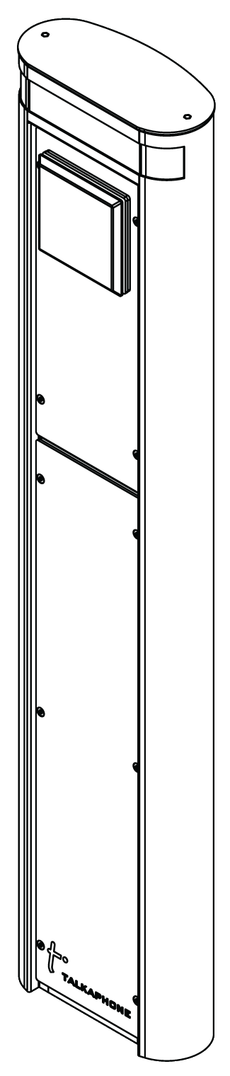 VIA Series Access Control Pedestal (45-inch) with Push Plate Switch