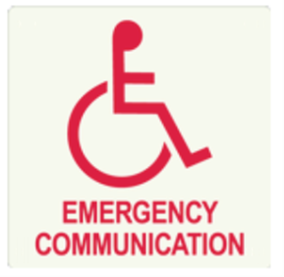 Photoluminescent Emergency Communication Sign