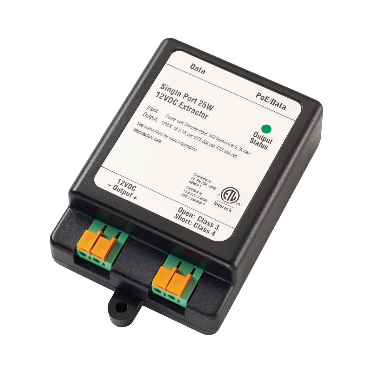 Single-Port 25W Power over Ethernet (PoE) Midspan Extractor
