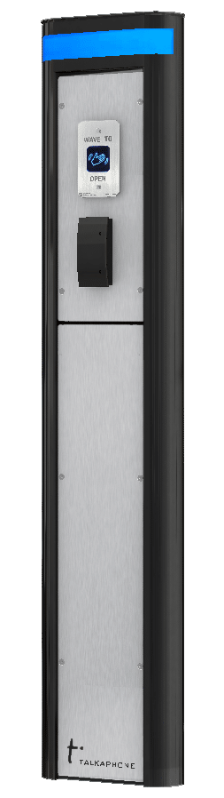 VIA Series Access Control Pedestal with Card Reader and Push Plate Switch
