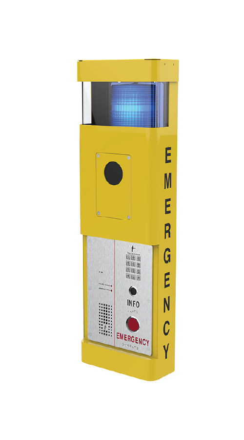 wall mount emergency phone with camera for parking garage safety