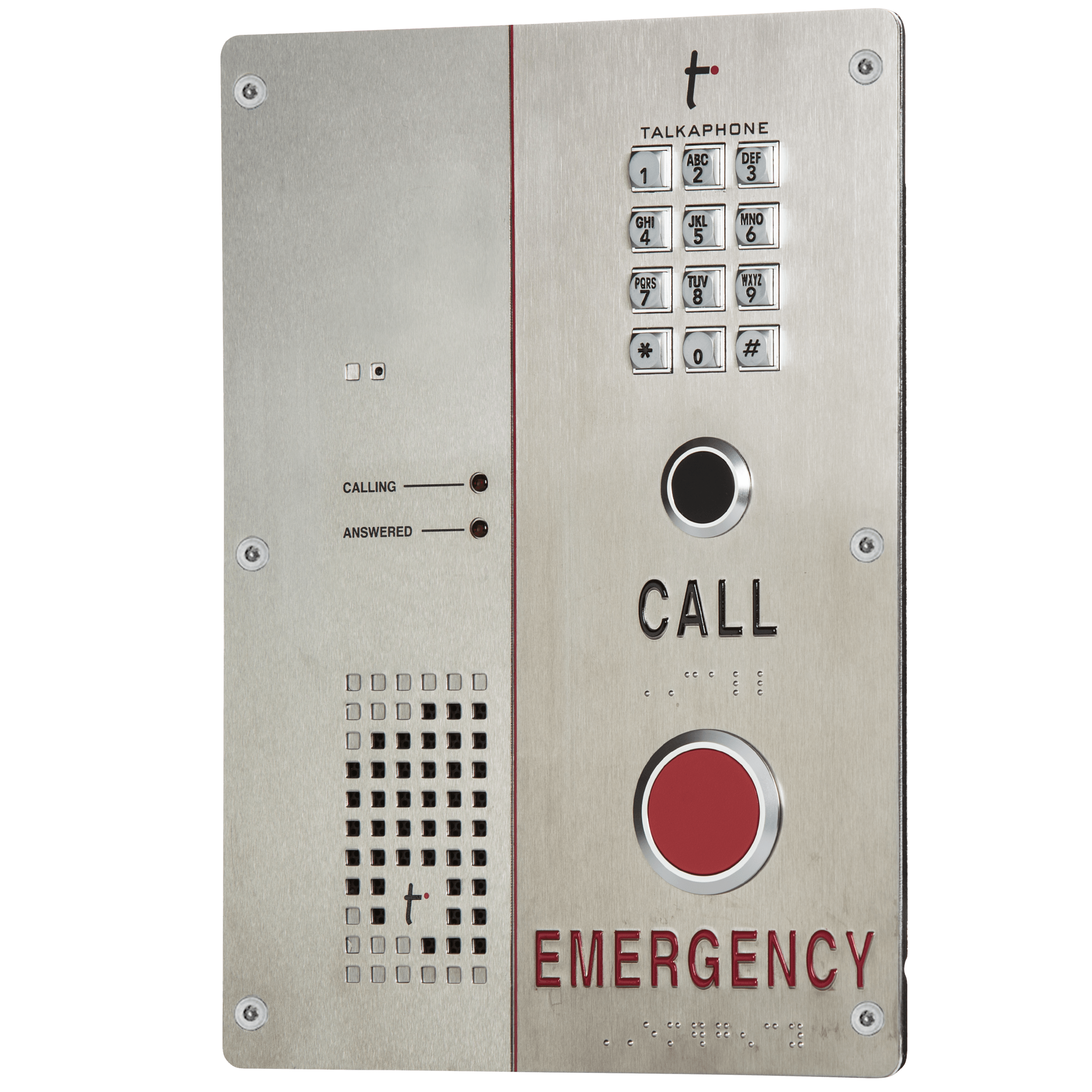 Dual Emergency/Call Button with Keypad Analog Call Station