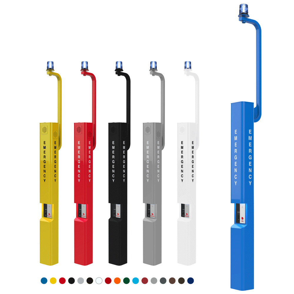 Radius Blue Light Phone Tower with Camera Mounting Arm