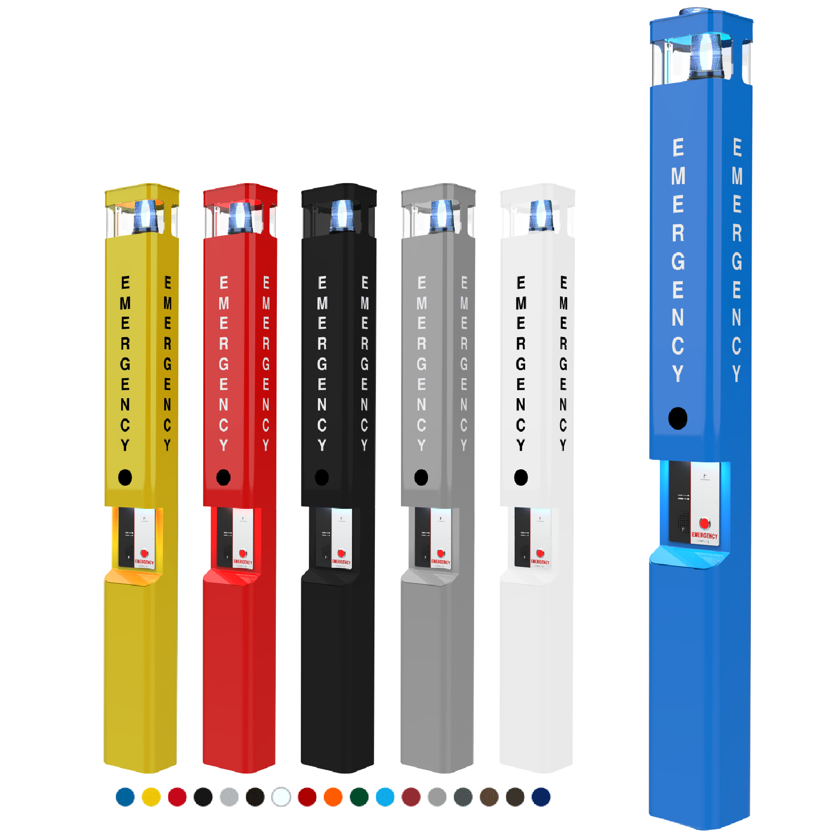 Radius Blue Light Phone Tower, Fixed Camera Ready