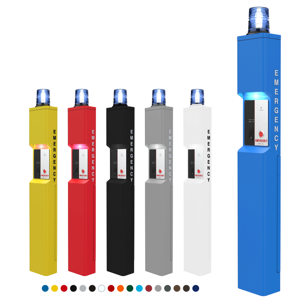 ECO TOWER™ - Aluminum Blue Light Phone Tower (72-inch Height)