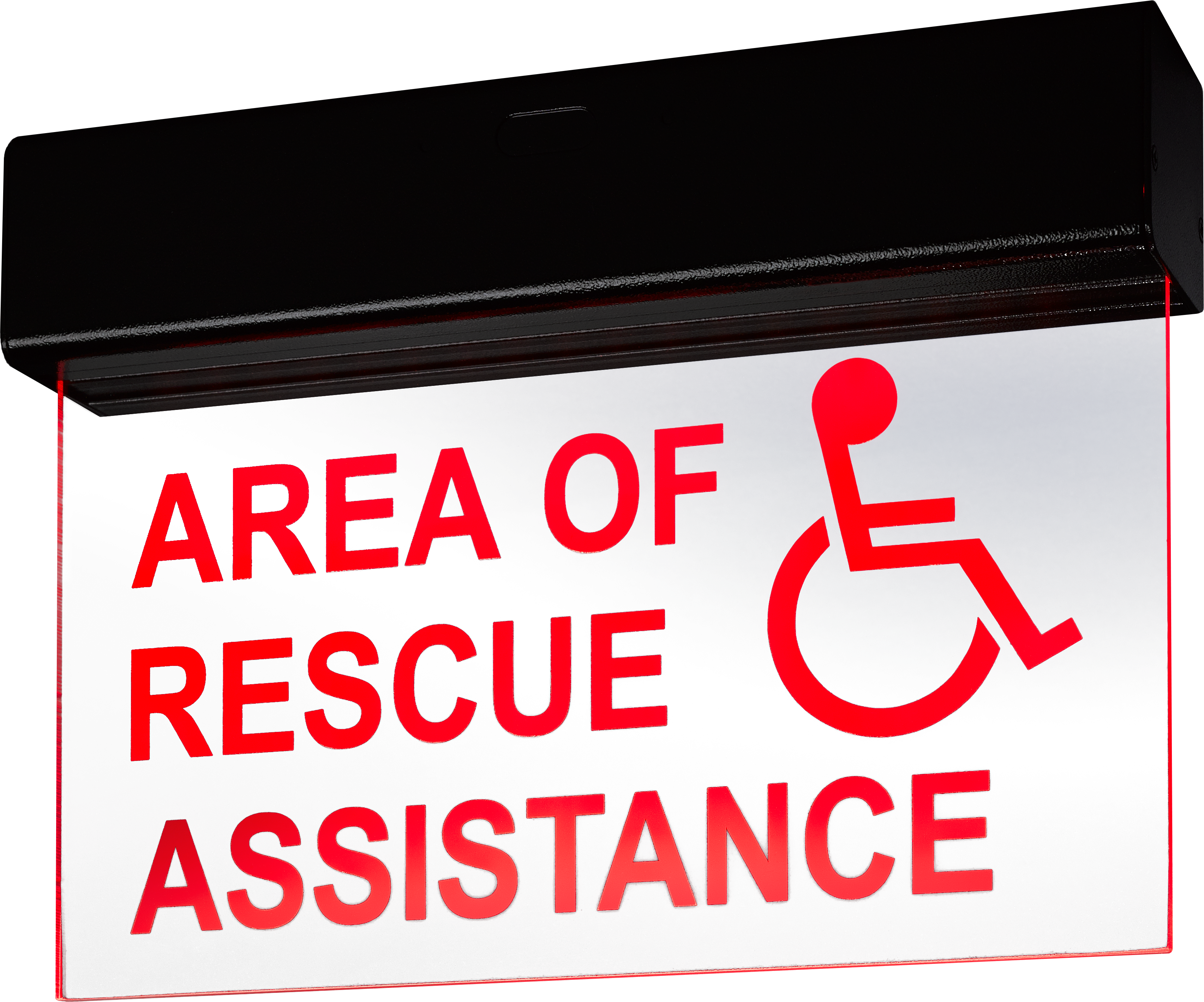 Deluxe Lighted Area of Rescue Assistance Sign