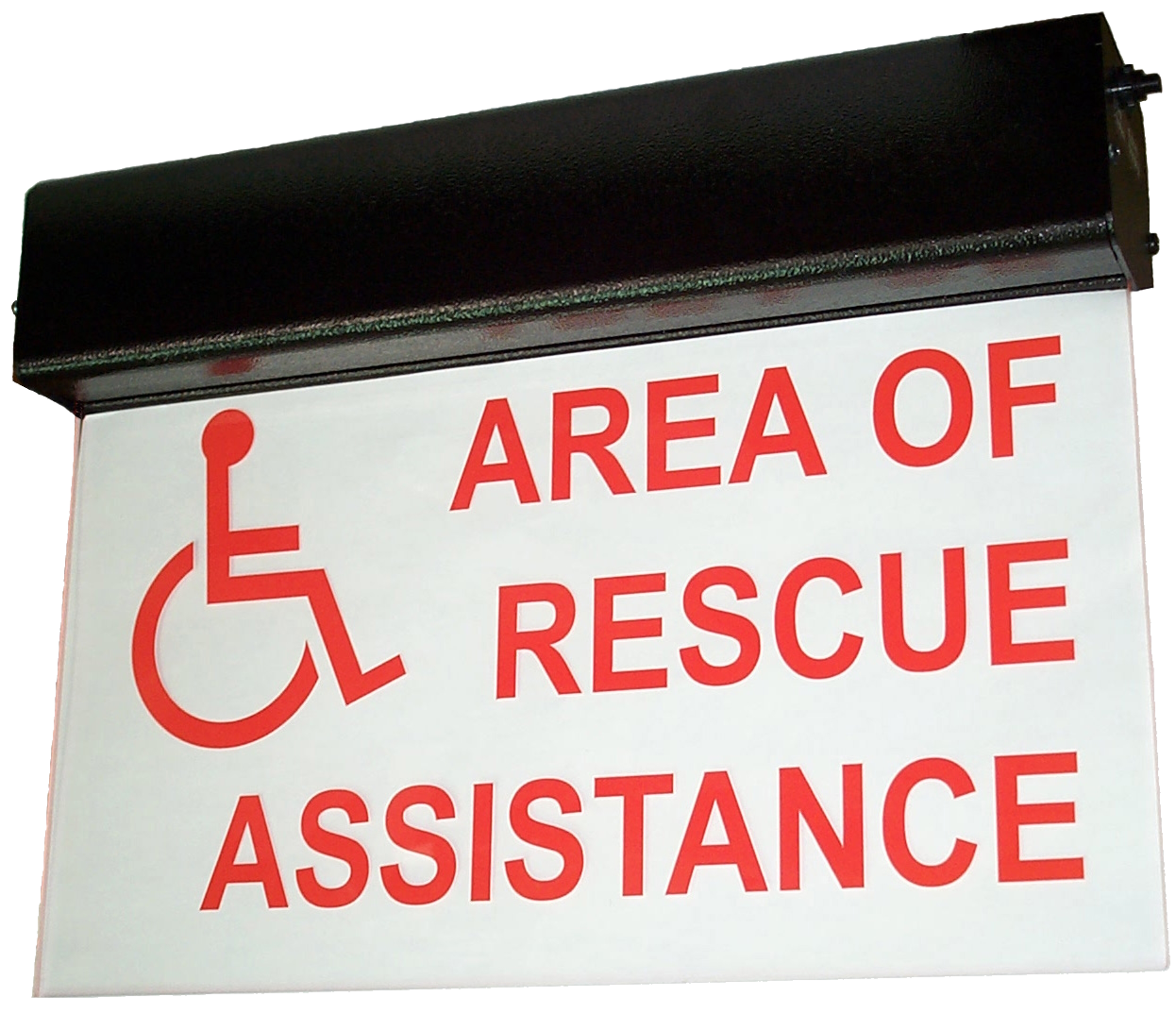 Deluxe Lighted Area of Rescue Assistance Sign