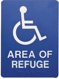Self-Adhesive Area of Refuge Sign