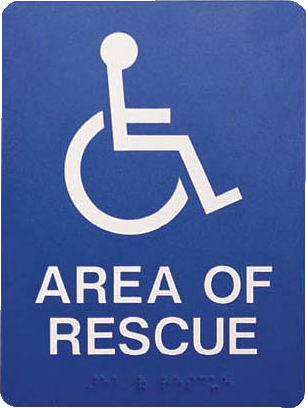 Self-Adhesive Area of Rescue Sign