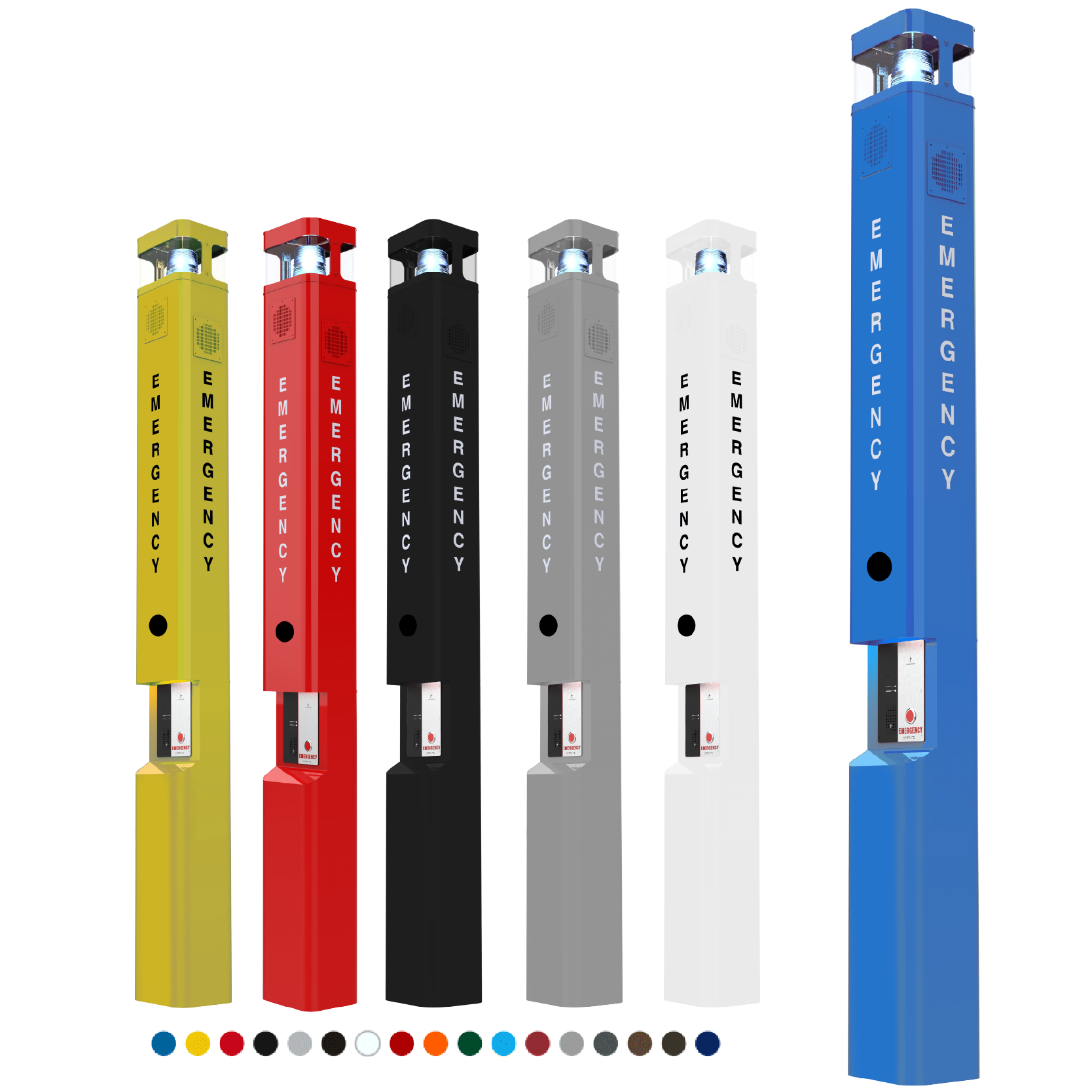 Radius Blue Light Phone Tower with WEBS® and Fixed Camera Ready