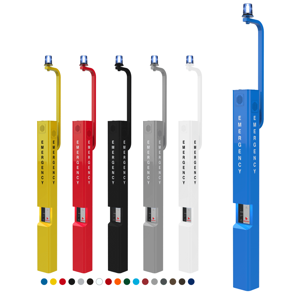 Radius Blue Light Phone Tower with WEBS® and Camera Mounting Arm